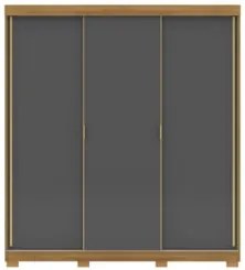 Guarda Roupa Casal 200cm 3 Portas Porto Flex Nature/Alasca - Vila Rica