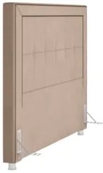 Cabeceira Cama Box Casal Queen 160cm Paolla Z37 Veludo Bege - Mpozenat