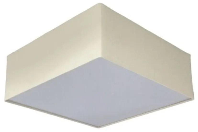 Plafon Quadrado Md-3050 Cúpula em Tecido 40x40X12cm Algodão Crú - Bivolt