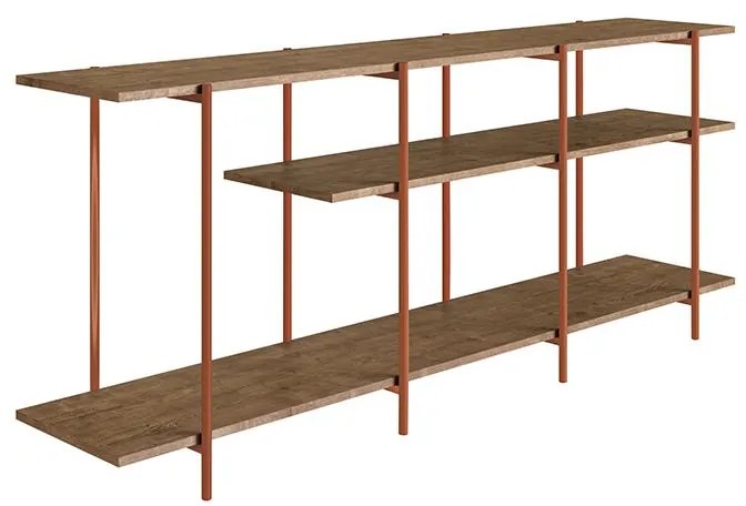 Rack Estante Multifuncional 3 Prateleiras - Vermont Cobre