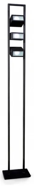 Poste 2,10M Ip54 E27 Aluminio Preto Fosco