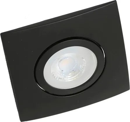 Plafon Embutir Aluminio Preto 12Cm