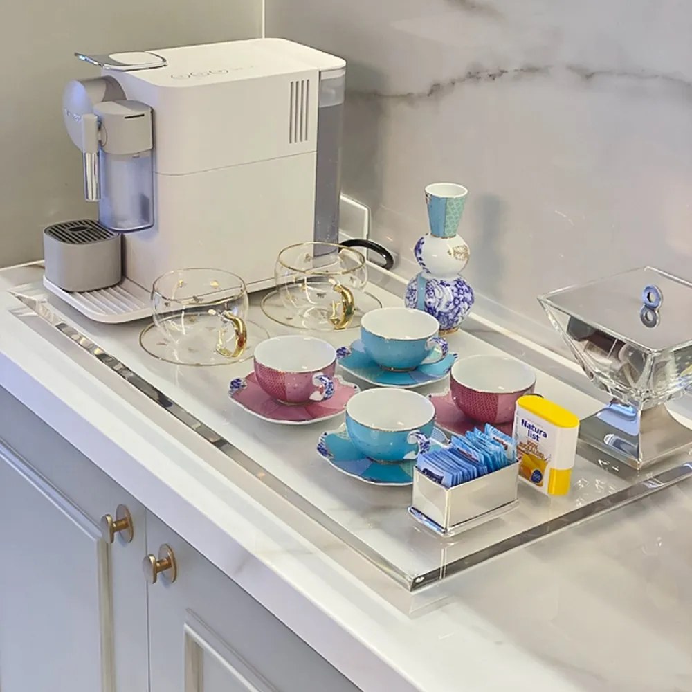 Bandeja Diamantada em Acrílico Tray Square  GG