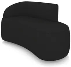 Sofá 2 Lugares Para Sala 140cm Orgânico Wendi Linho Preto I01 - Mpoze