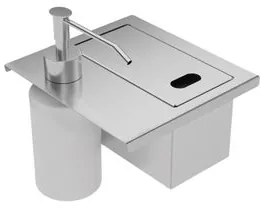 Porta Esponja Tramontina e Dosador de Sabão Líquido em Aço Inox para canal organizador