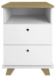 Conjunto Escritório Home Office 3 Peças Elai A06 Olmo/Branco - Mpozena
