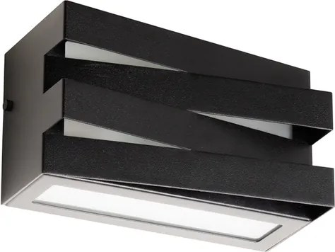 Arandela Aluminio Retangular Ip54 Trama - PRETO