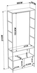 Quarto Modulado Closet 2 Módulos Estilo Industrial Steel Quadra Vermon