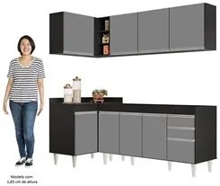 Armário de Cozinha Modulado de Canto Direito 4 Peças CP40 Balcão sem T