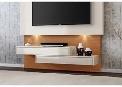Painel Home Suspenso para TV com LED TB120L Off White/Freijó - Dalla C