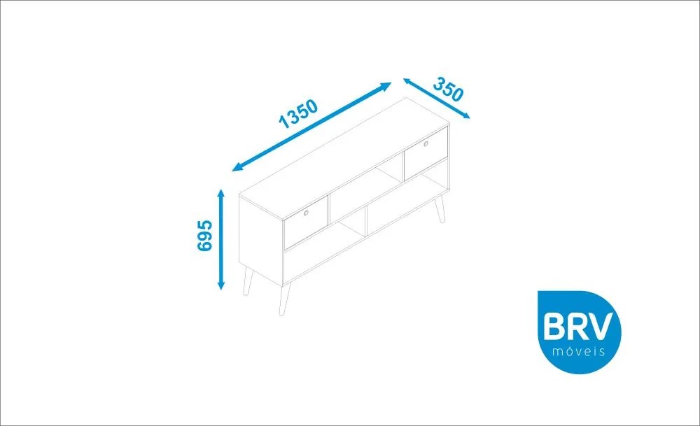 Armário De Cozinha Aéreo 2 Portas Bam31 - Branco