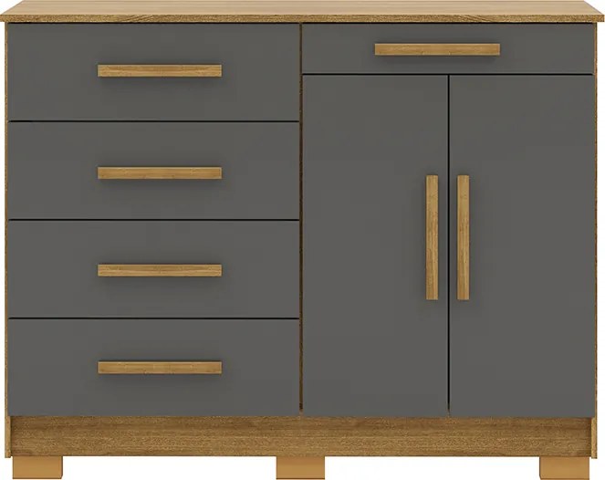 Cômoda Quarto 122cm com 2 Portas Sapateira Vitória V01 - D'Rossi - Nature e Alasca