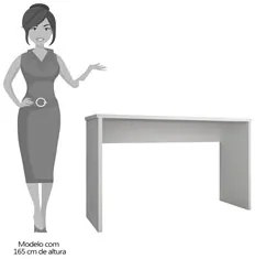 Mesa Para Computador Escrivaninha Gávea Branco - Móveis Leão