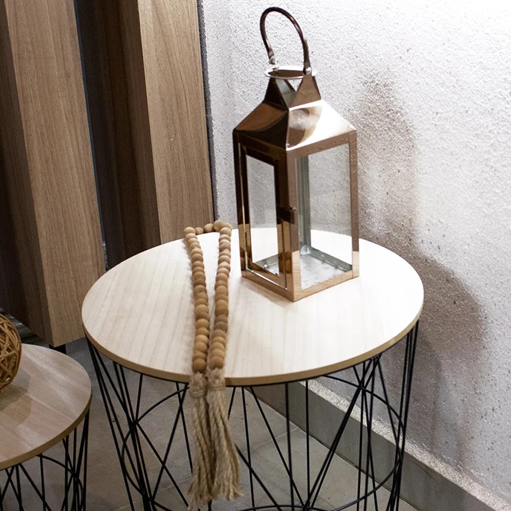 Colar Madeira Decorativo Miçanga Bege 95 Cm - D'Rossi