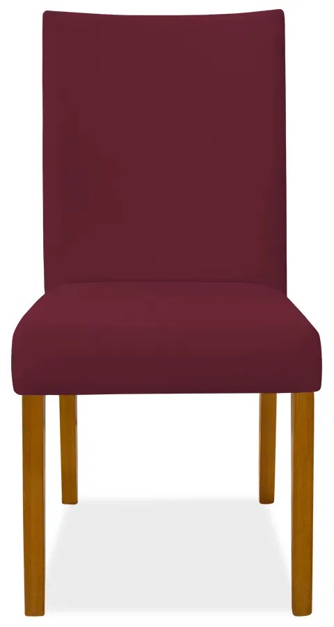 Kit 6 Cadeiras de Jantar Milan Veludo Bordô
