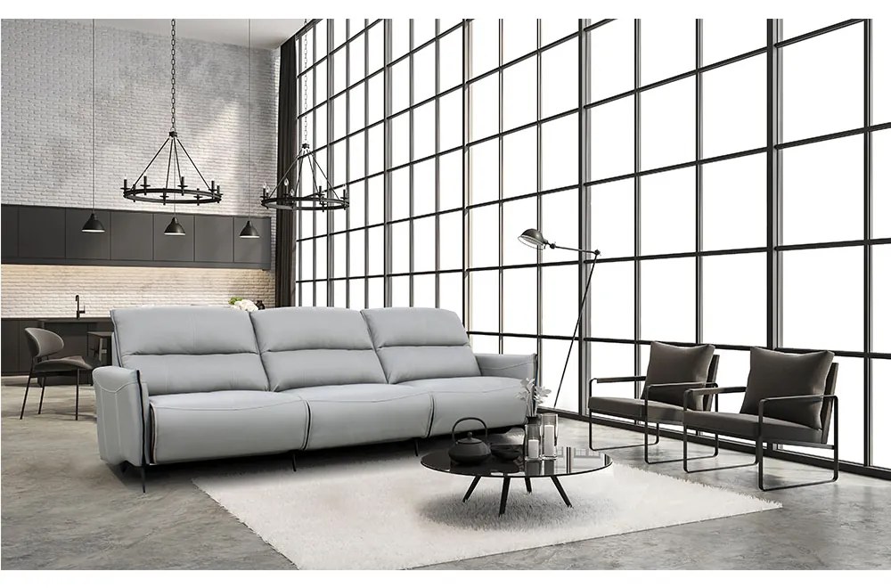 Sofá de Couro Elétrico e Modulado Lusaca - 337cm