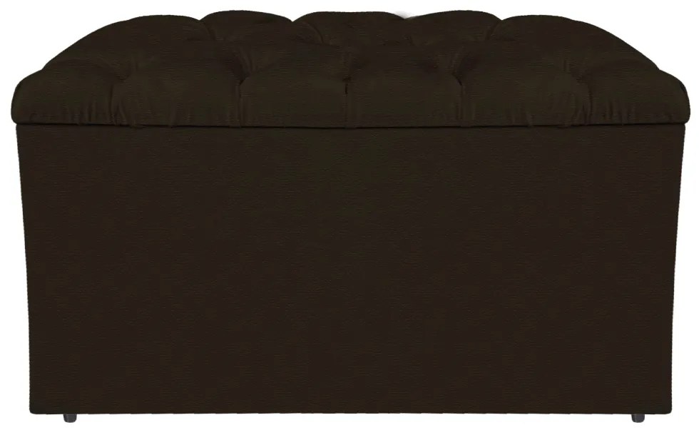Calçadeira Estofada Liverpool 90 cm Solteiro Corano Marrom - ADJ Decor