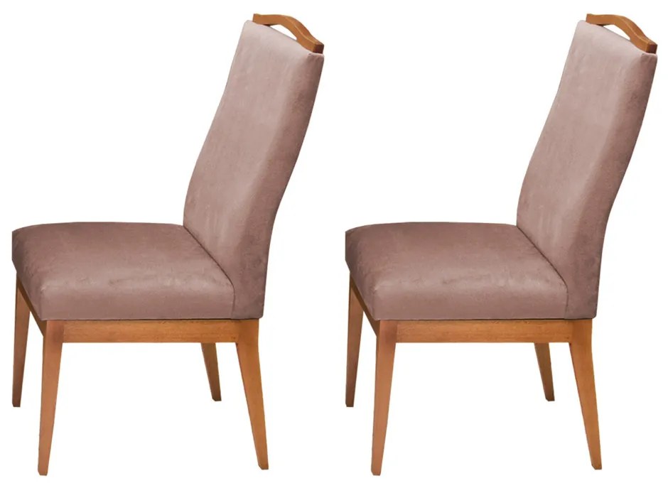 Conjunto 2 Cadeiras Decorativa Lara Veludo Crepe