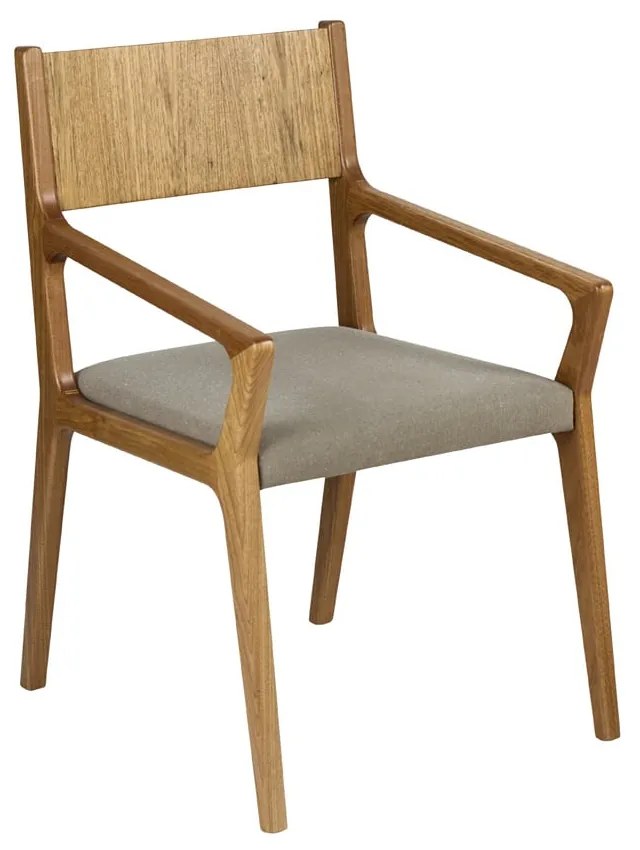 Cadeira com Braço Chantal Estofada Encosto Laminado Madeira Tauari Estilo Contemporâneo