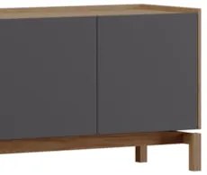 Rack TV 50 Pol 180cm 2 Portas 2 Gavetas Tauari/Grafite F07 - Mpozenat