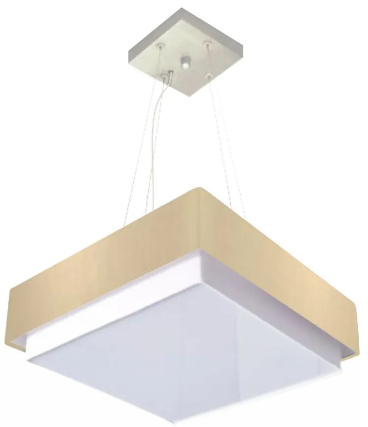 Lustre Para Sala de Jantar Vivare Md-4404 Cúpula em Tecido 50x50cm