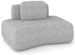 Sofá Modular 174cm Living Sala de Estar Moby Boucle Grafite Z08 - Mpoz