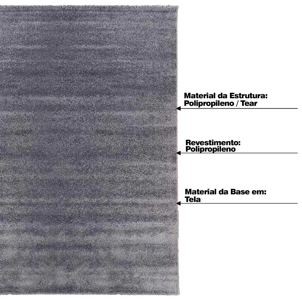 Tapete Decorativo Fluffy 200x250 Chumbo G67 - Gran Belo