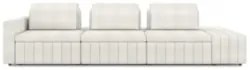 Sofá Ilha e Puff Sala Living 365cm Siesta Z32 Boucle Bege Claro - Mpoz