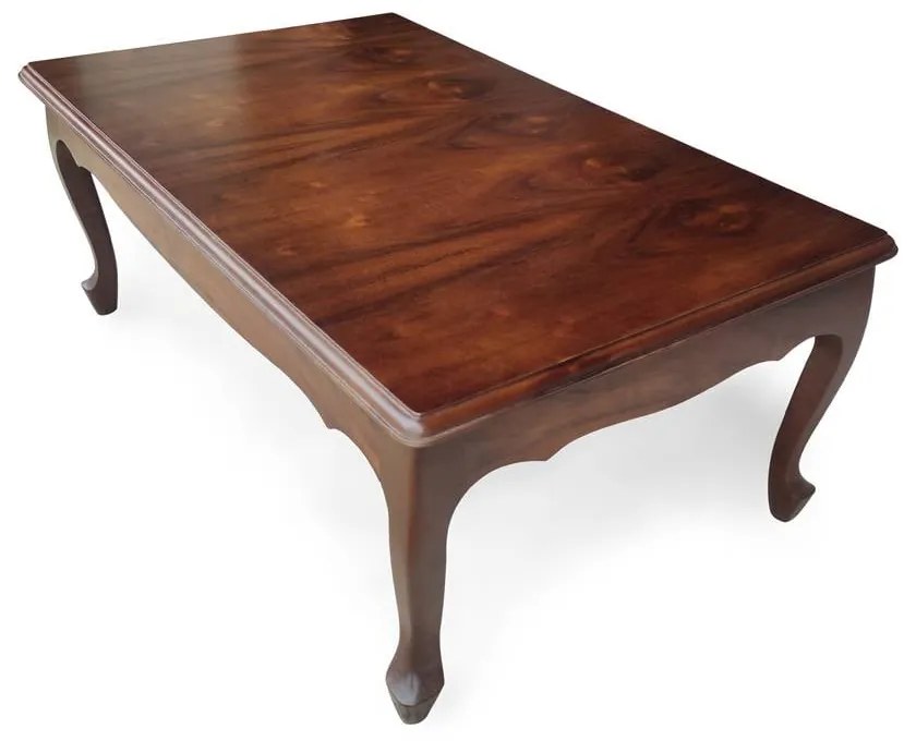 Mesa de Centro Inglesa Retangular Madeira Maciça Eucalipto Design Clássico