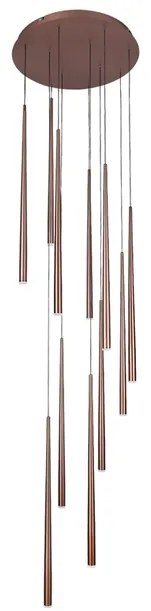 Pendente Led Metal Aluminio Cafe 57W 3000K Chuvisco