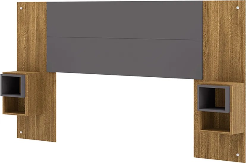 Cabeceira Casal Extensível Cama Box 236-176cm Cibely V01 - D'Rossi - Naturale e Alasca
