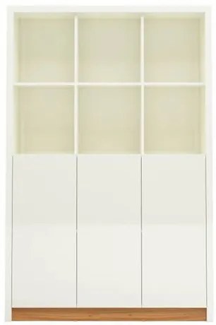 Armario de Escritorio Aracatu 12 Nichos cor Off White com Freijo 1,20 MT (LARG) - 60615 Sun House