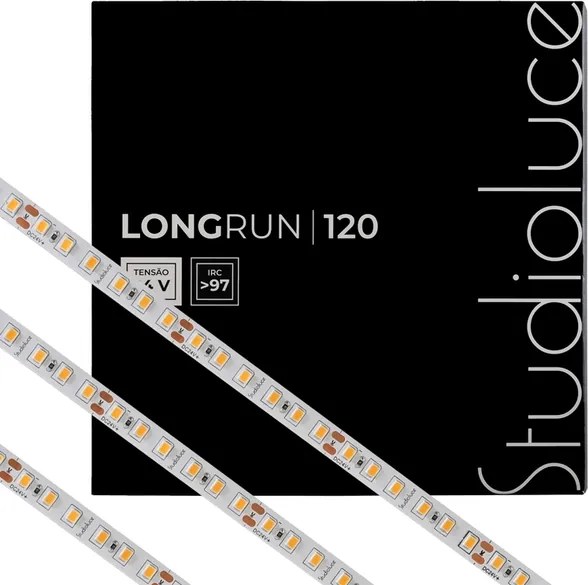 Fita De Led 10W Por Metro 24V Irc97 10M Longrun - LED BRANCO QUENTE (2700K)