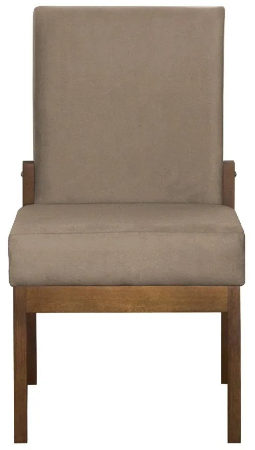 Cadeira de Jantar Helena Suede Capuccino - Decorar Estofados
