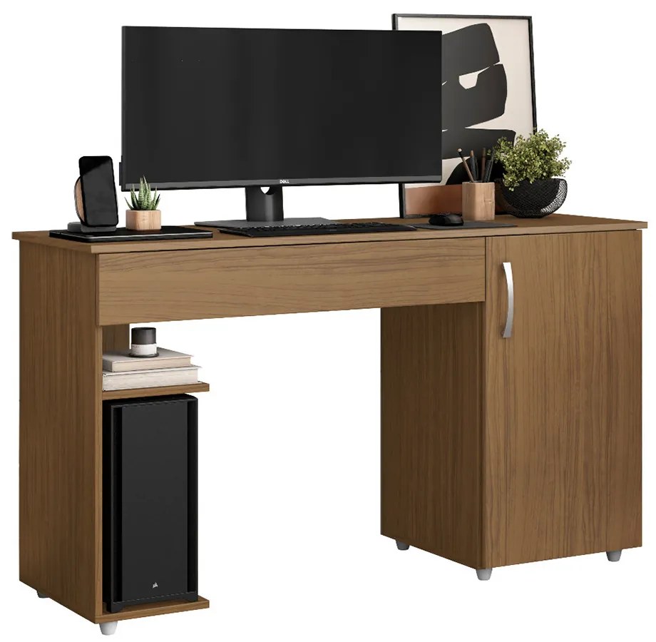 Escrivaninha Mesa Computador com Suporte Cpu 136cm Daurea Atacama A09 - D'Rossi
