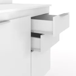 Armário de Cozinha Com Tampo CP10 180cm Pérola Branco Z34     - Mpozen