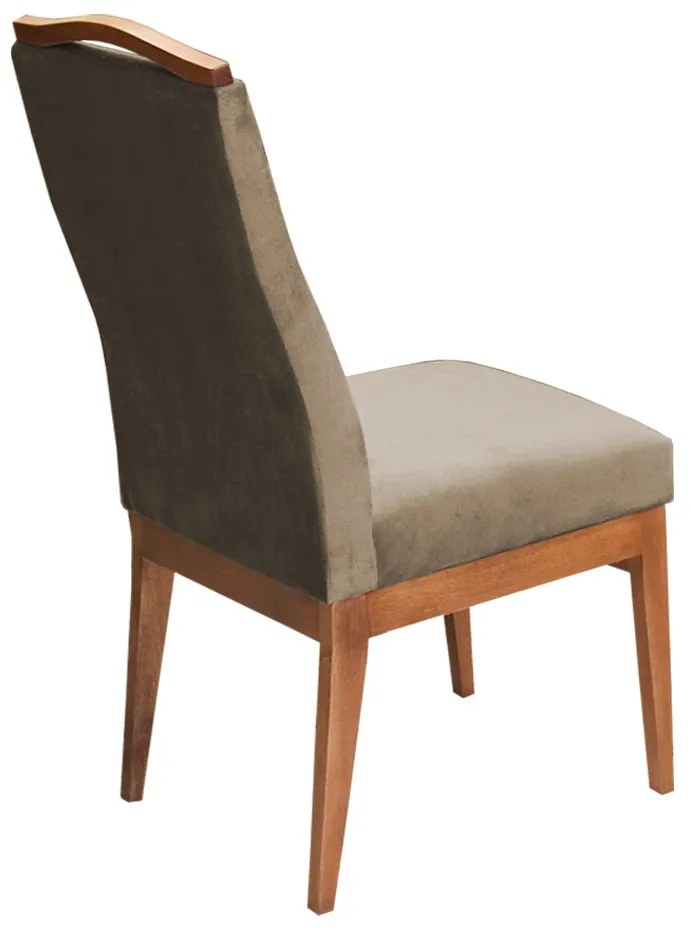 Conjunto 2 Cadeiras Decorativa Lara Aveludado Nude