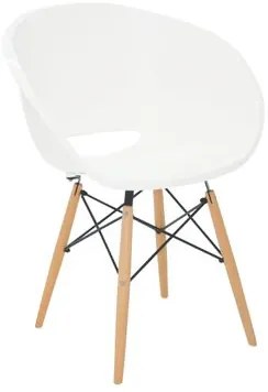 Cadeira Tramontina Elena em Polipropileno Branco com Base 3D