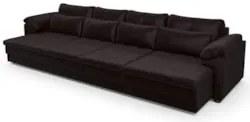 Sofá Retrátil 5 Lugares Para Sala 414cm Dijon Couro Bordô S07 - Mpozen