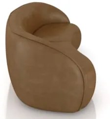 Sofá 3 Lugares Orgânico 240cm e Poltrona Zion Z32 Sintético Caramelo -