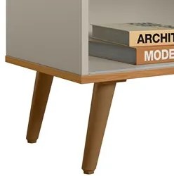 Rack Bancada de TV 50 Polegadas Rebu L06 Nature/Off White - Mpozenato