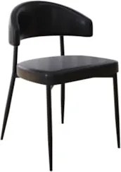 Cadeira de Jantar Estofada Kit 8 Chloe M25 Sintético Preto - Mpozenato