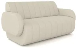 Sofá 2 Lugares 148cm Sala de Estar Munik Veludo Bege Z08 - Mpozenat