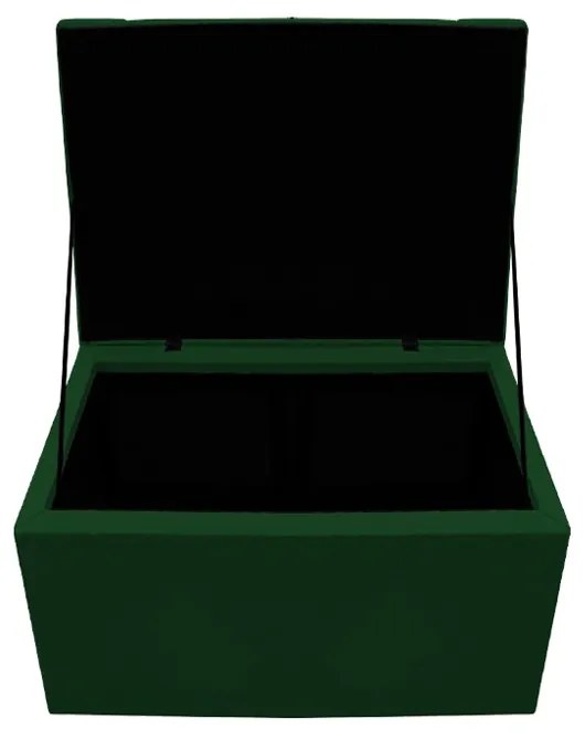 Calçadeira Copenhague 90 cm Solteiro Suede Verde - ADJ Decor