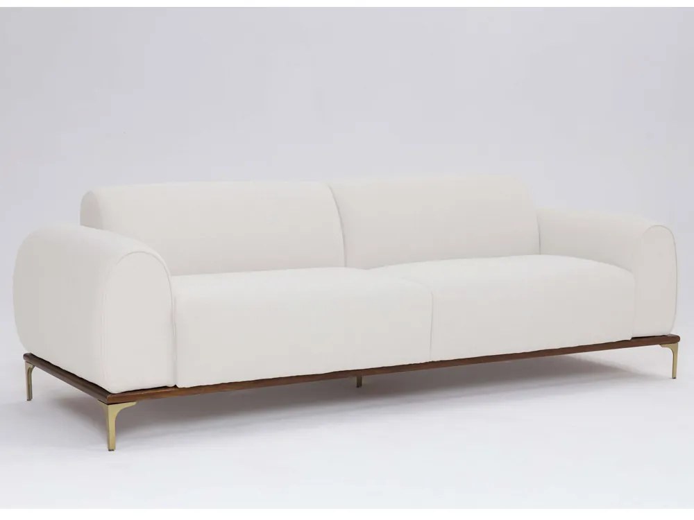 Sofá 3 Lugares Tóquio D07 230cm Linho Pérola - D'Rossi