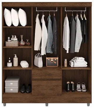 Guarda Roupa Ideal 6 Portas Plus Imbuia – Vila Rica Móveis