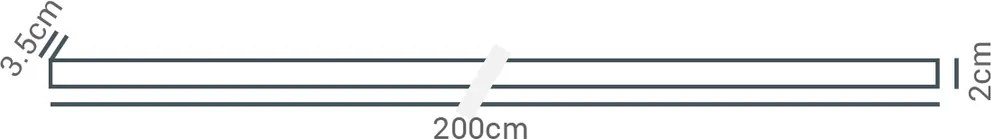 Trilho Eletrificado De Sobrepor 150X2X3,5Cm Branco | Opus Ac 81829 (Branco)