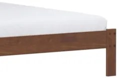 Cama Casal 140cm Pé Madeira Maciça Renzo Imbuia F07 - Mpozenat