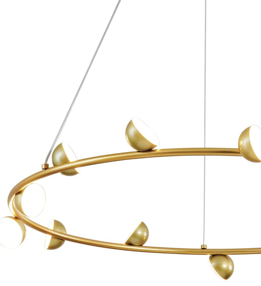 Pendente Mezzo Ø63X8,5Cm Led 39W 3000K Bivolt Alumínio Dourado - Usina...
