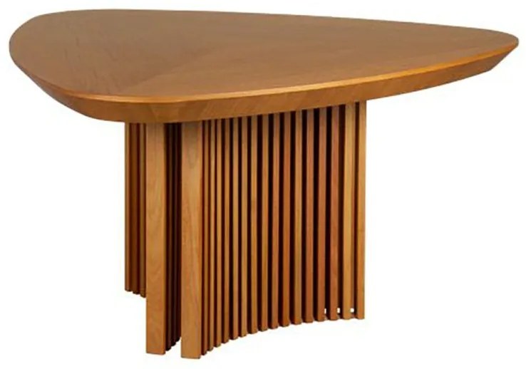 Mesa de Jantar Chanthira Design Triangular Madeira Tauari Estilo Contemporâneo